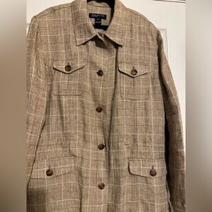 Jones New York XL Beige Checkered Blazer